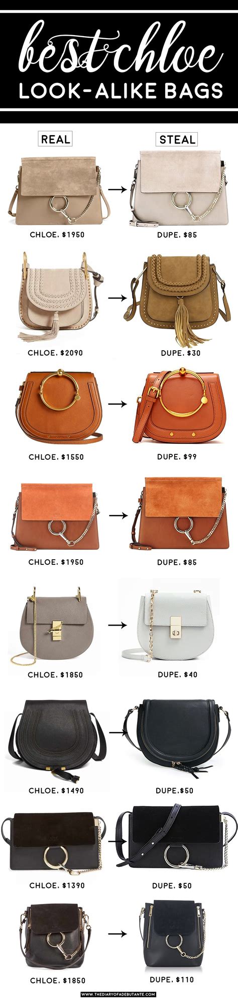 chloe drew replica|best chloe look alike dupe.